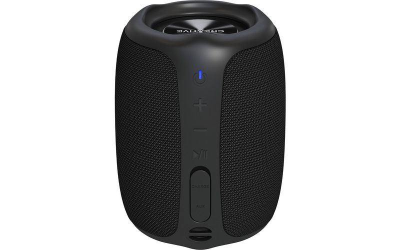 Creative MUVO Play Portable Bluetooth Smart Speaker - Siri, Google Assistant Supported - Black - 70 Hz to 20 kHz - Battery Rechargeable