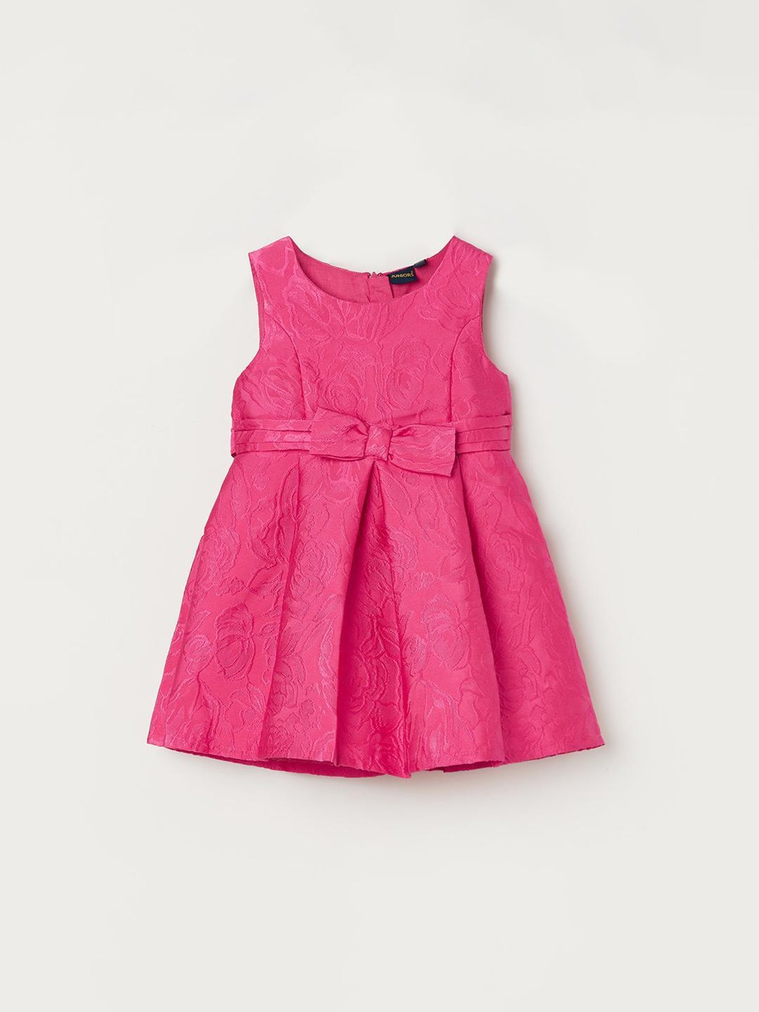 Lifestyle Pink Round Neck Sleeveless Solid Polyester Dress