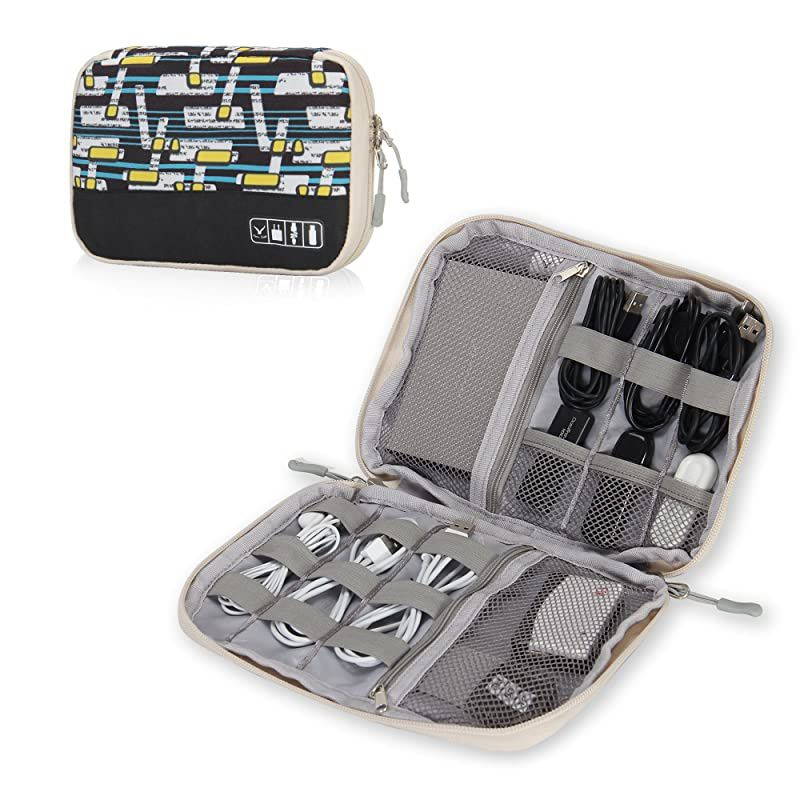 Travel Universal Cable Organizer Electronics Accessories Cases for Various USB Phone Charger and Cable Abstract
