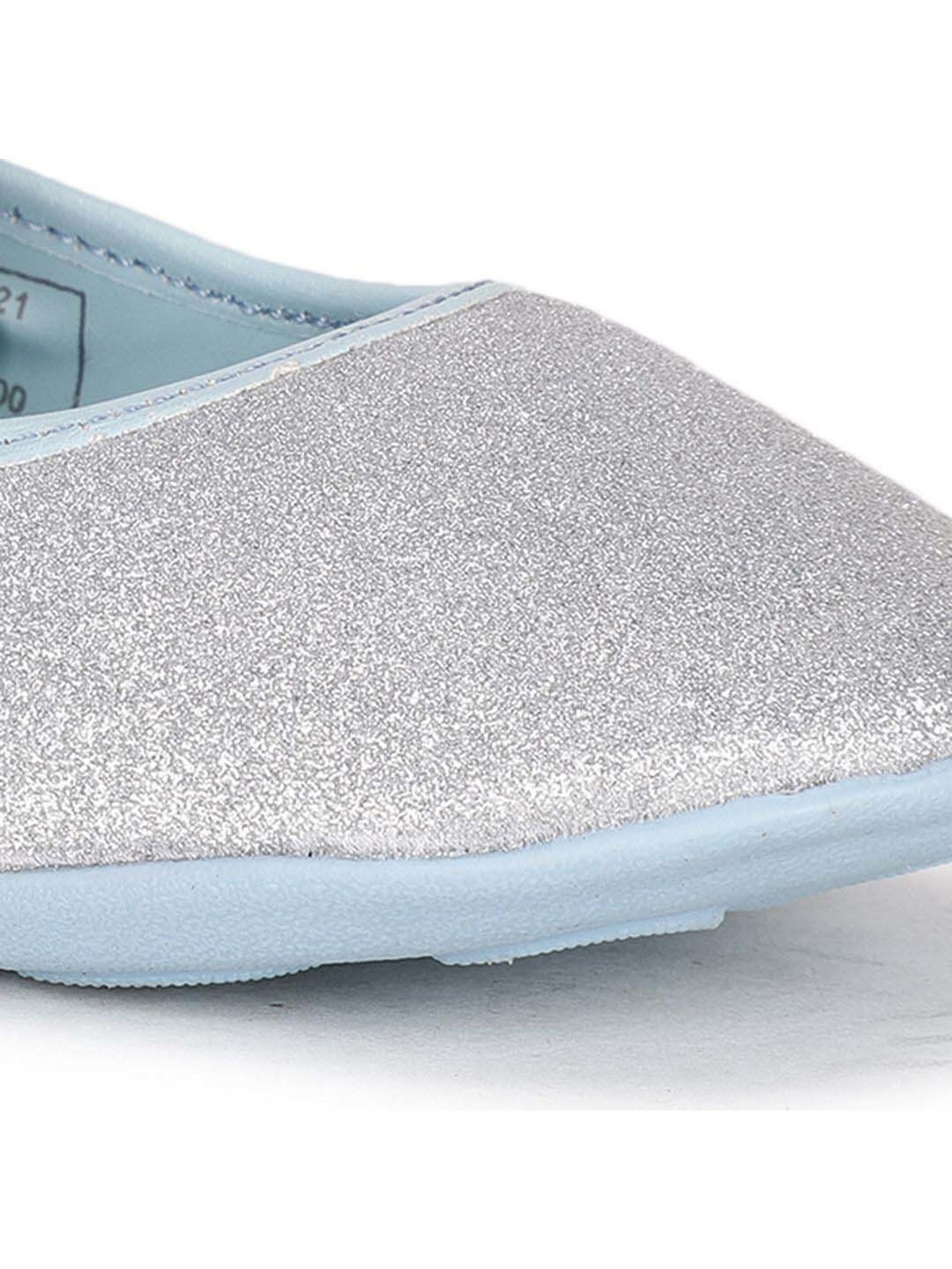 Disney by Bata Kids Silver & Blue Mary Jane Shoes