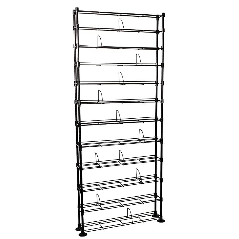 Maxsteel 12 Tier Shelving - Heavy Gauge Steel Wire Shelving for 864 CD/450 DVD/Blu-Ray/Games in Gunmetal,38408071