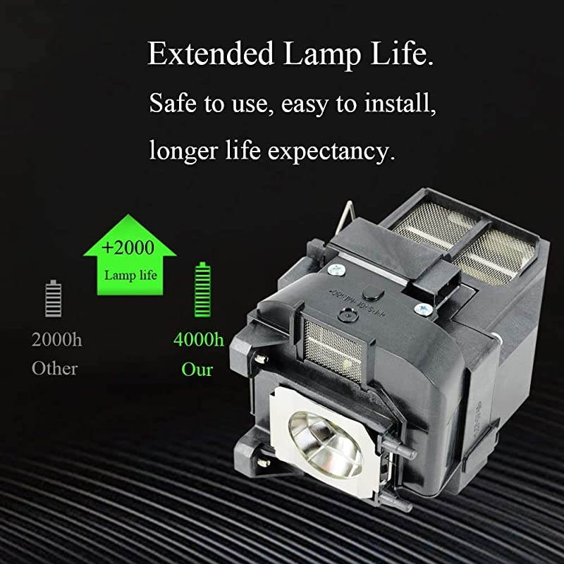 V13H010L75 Projector Lamp for Epson PowerLite 1940W 1945W 1950 1955 1960 1965 EB1940W EB1945W EB1950 EB1955 EB1960 EB1965 ELPLP75 Replacement Projector Lamp Bulb with Housing