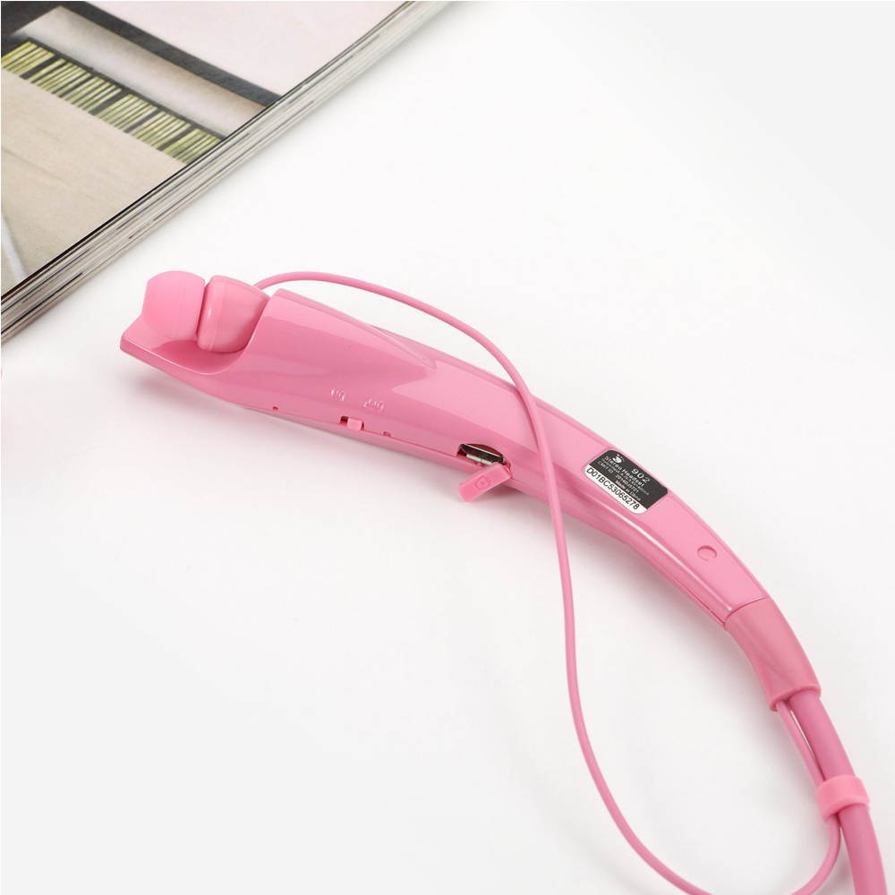 Wireless Bluetooth 4.0 Stereo APT-X Magnetic Headset Sports Running Gym Exercise Neckband Earbuds Headphone with Microphone for iPhone, Samsung Android, Tablets, Other Bluetooth Device-Pink