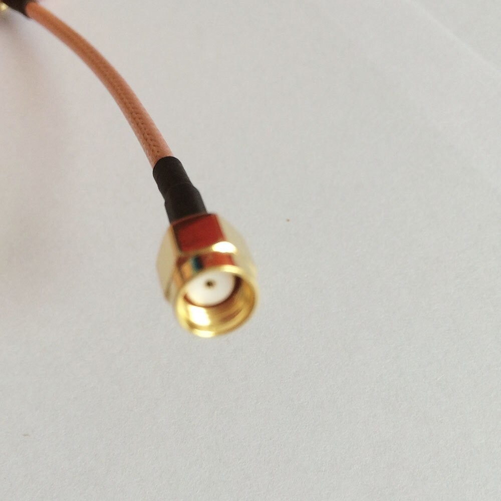 Coax Extension Cable  RP SMA Male to SMA Female - Antenna Lead Extender double shielded silver plated RG316D cable 15cm