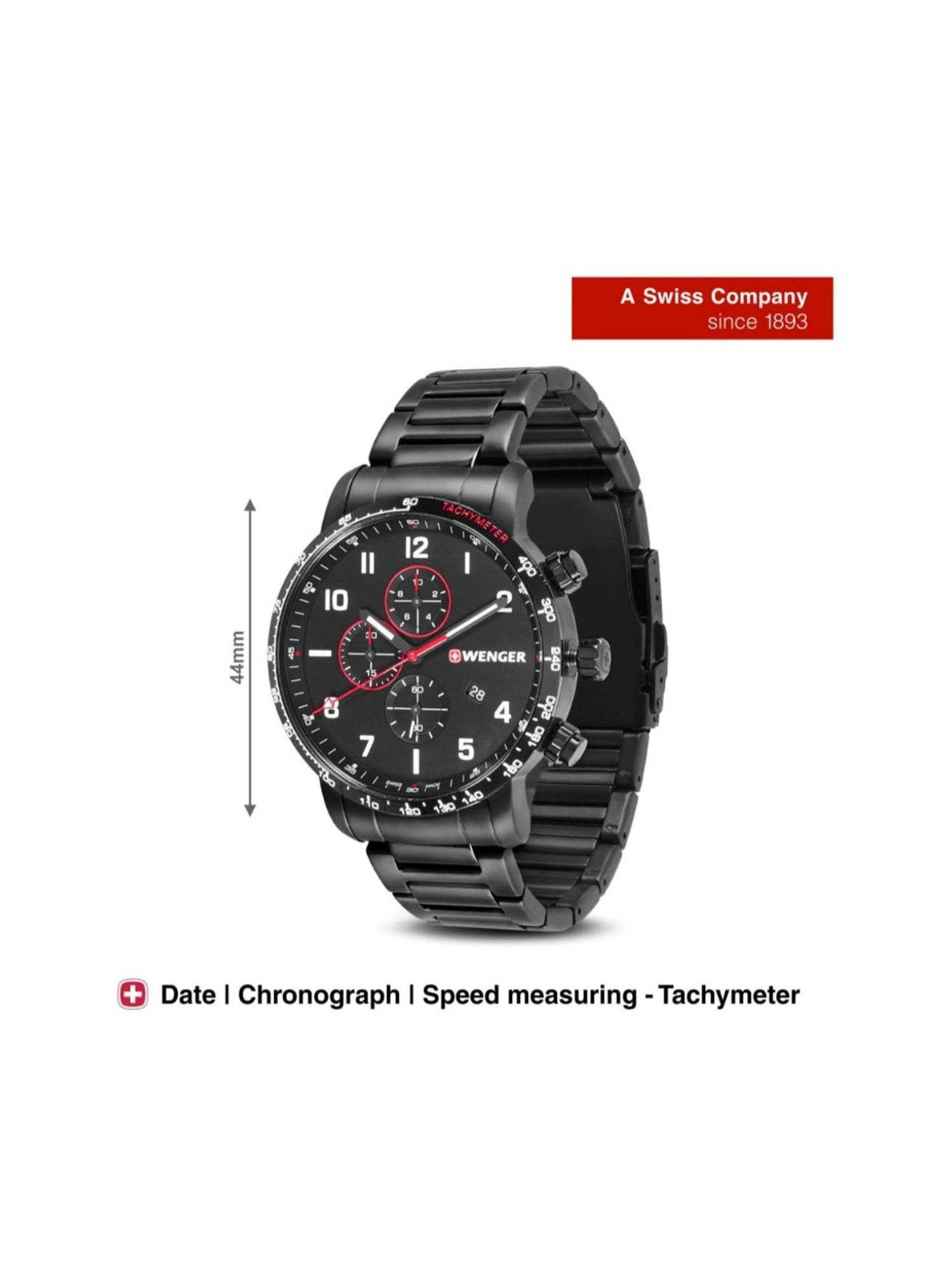 Wenger Swiss Made 01.1543.115 Attitude Chrono Analog Watch for Men