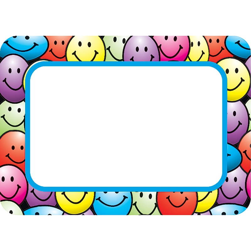 Teacher Created Resources TCR5172 Happy Faces Name Tags Labels