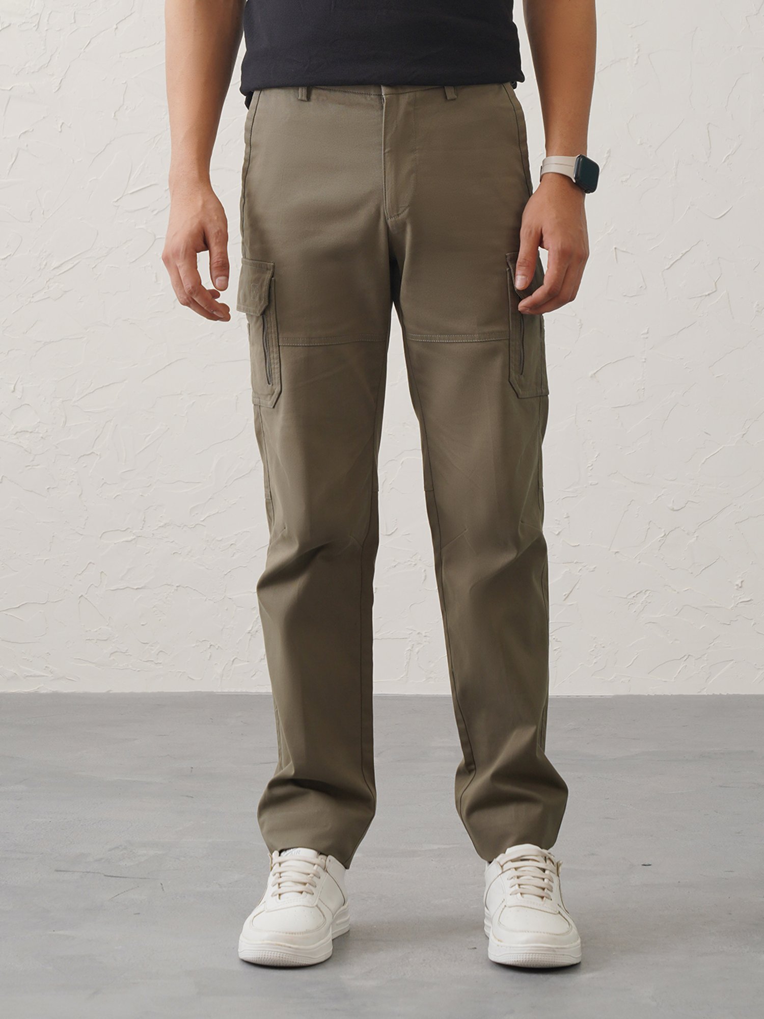 MinusOne Olive Slim Fit Cargos
