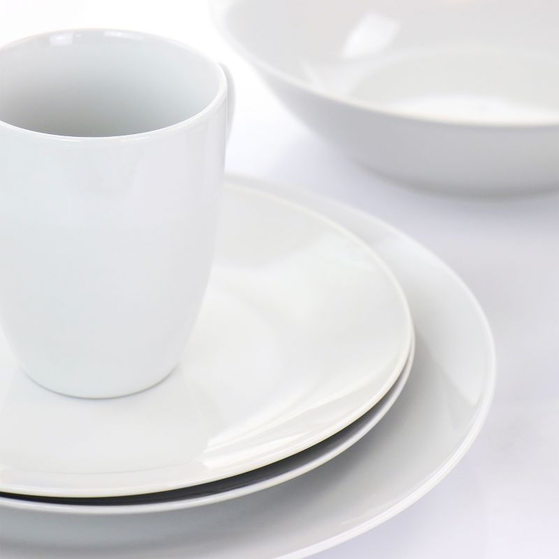 Vremi 16 Piece Multicolor Porcelain Dinnerware Set with 4 Dinner Plates, 4 Dessert Plates, 4 Salad/Soup Bowls, & 4 Coffee/Tea Mugs