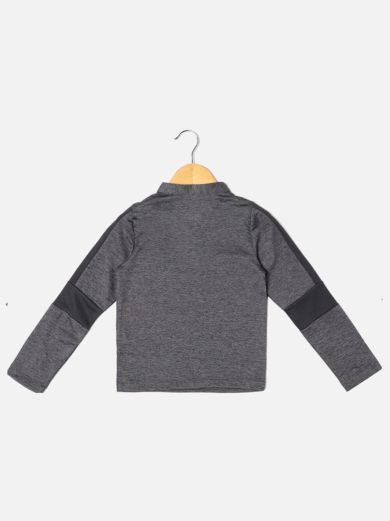 Allen Solly Junior Grey Melange Textured Full Sleeves T-Shirt