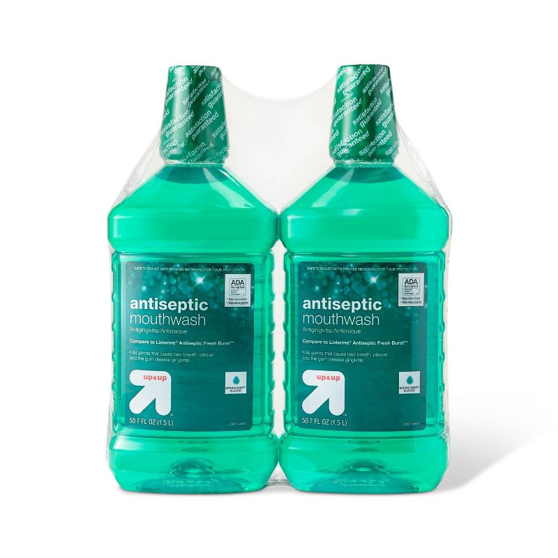 Antiseptic Green Mint Mouth Wash - 50.7 fl oz/2pk - up & up™