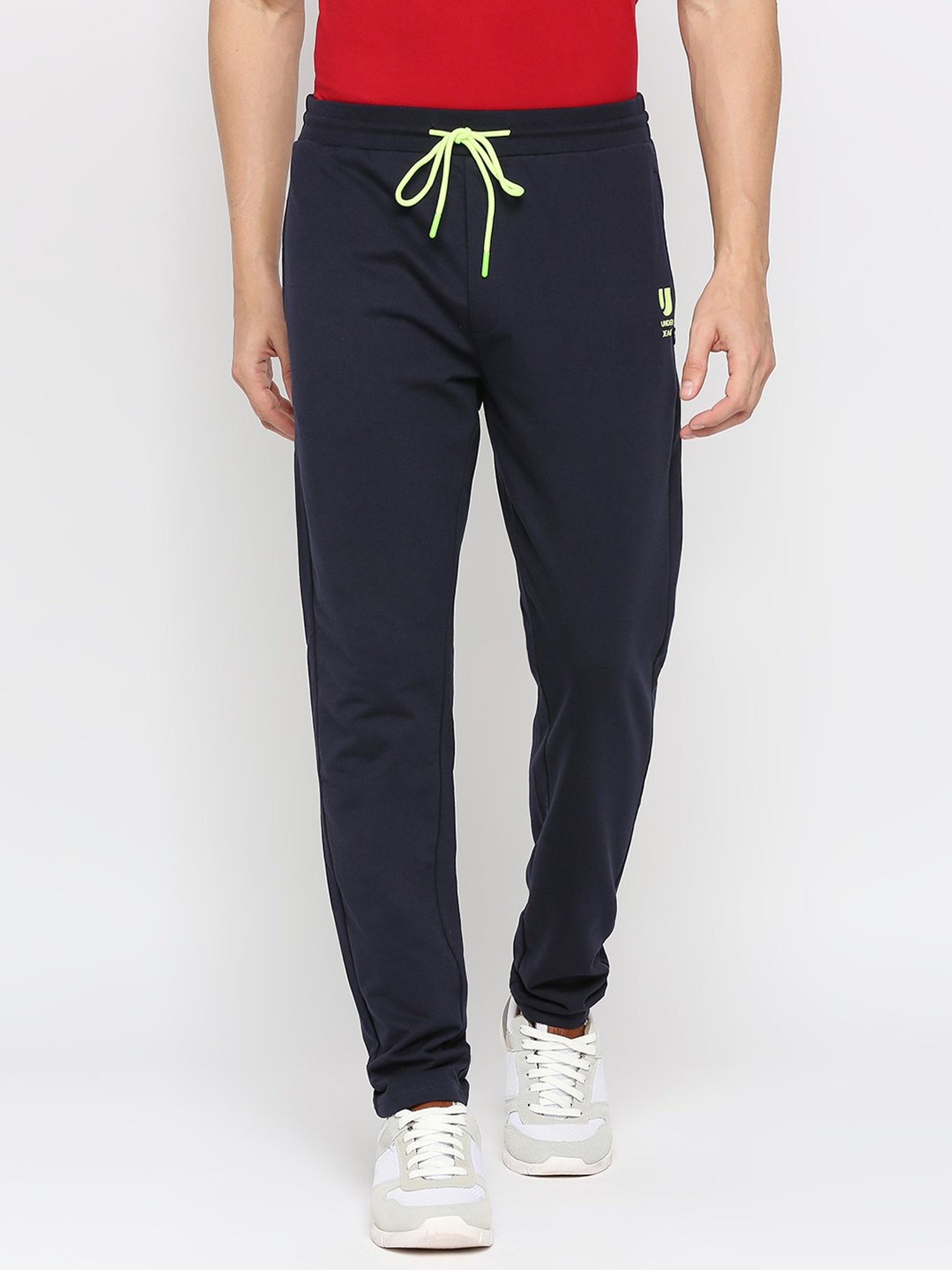 UnderJeans by Spykar Navy Regular Fit Trackpants
