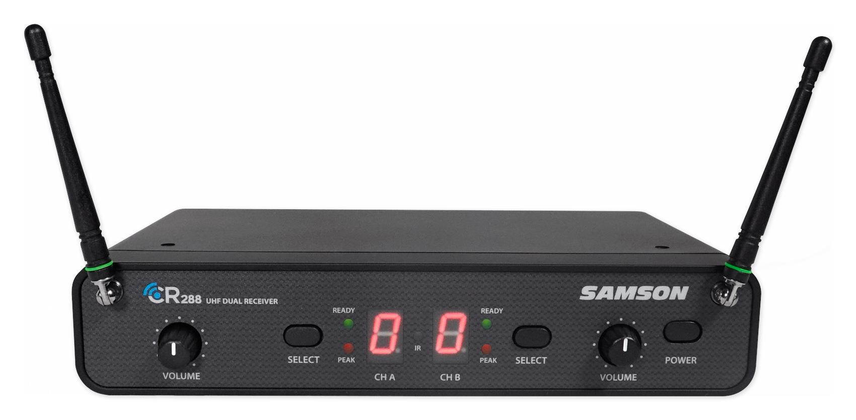 Samson Concert 288 Dual Beltpack UHF Wireless QE Fitness Headset Mics H Band