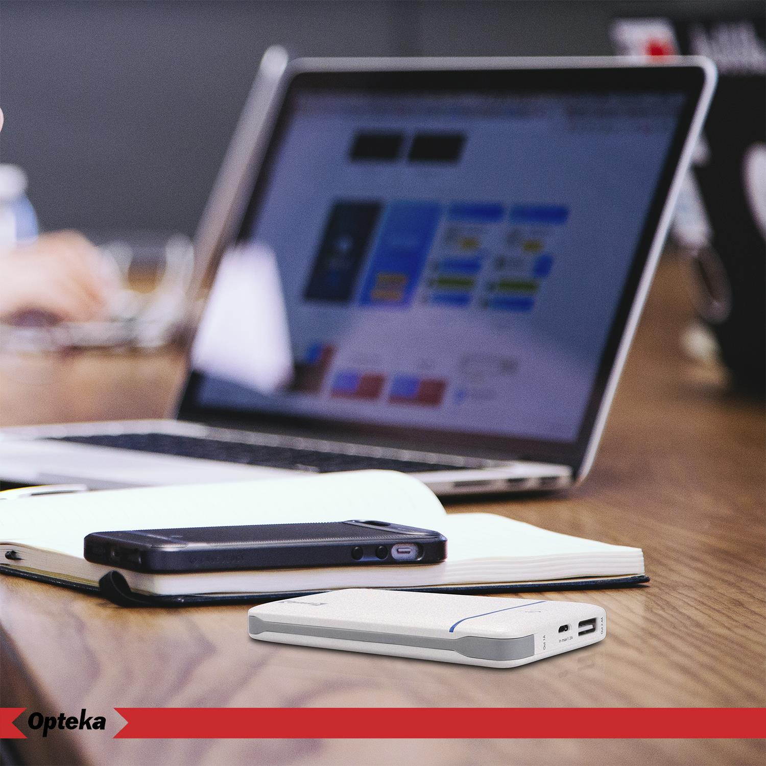 Opteka Ultra Compact & Portable Charging Power External Battery Bank Pack 3.7V with 16200mAh Emergency Phone & Laptop Device Charger with USB Connection & LED Reserve Indicator Light