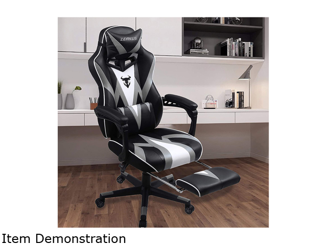 Zeanus Pink Ergonomic Gaming Chair for Girl, Gaming Chair with Footrest, Gaming Chair for Adults, High Back Racing Chair, Computer Chair with Massage, E-Sports Gamer Chair, Big and Tall Gaming Chair