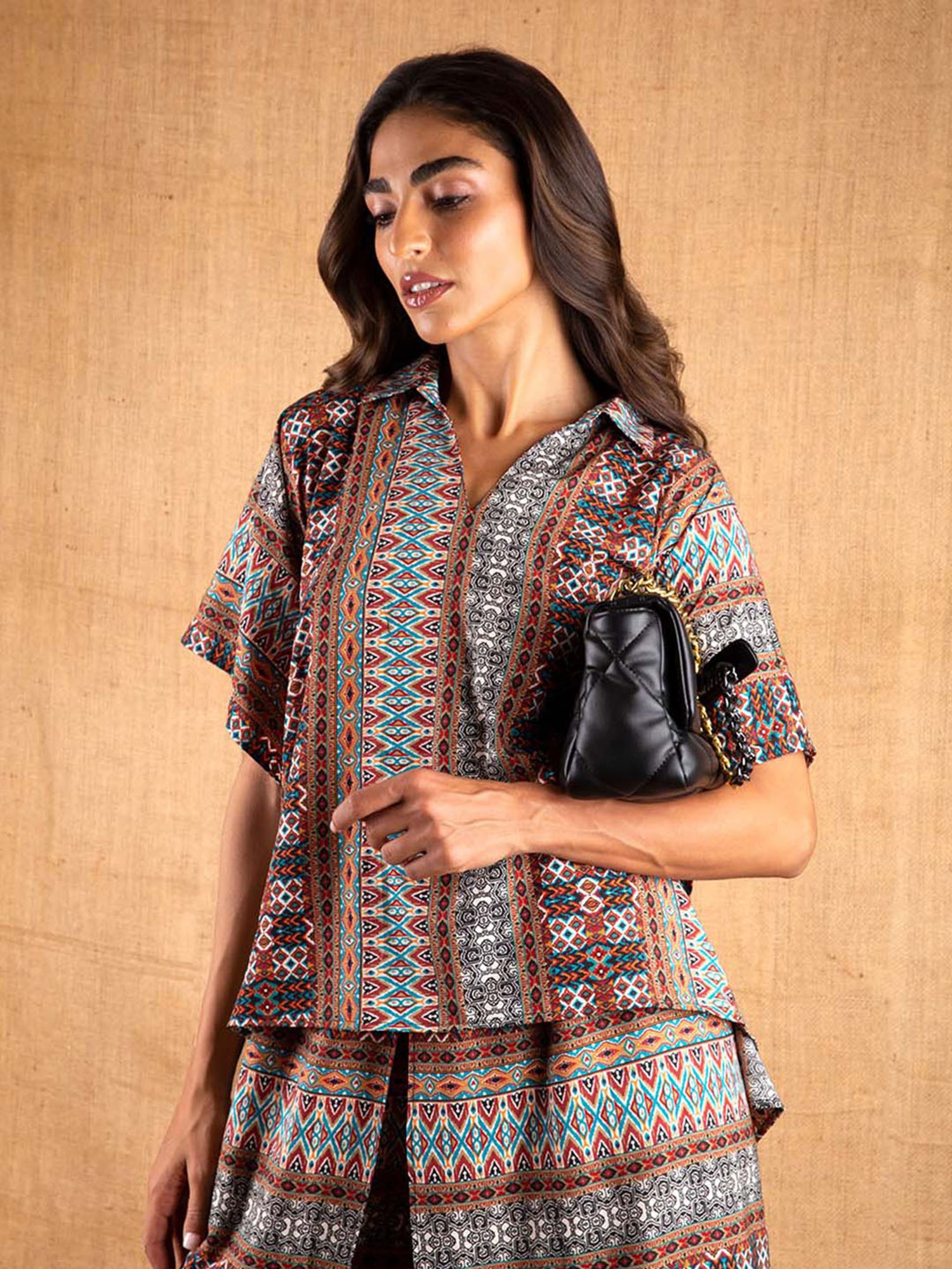 Dusk Attire Multicolor Kazuki Poncho Set