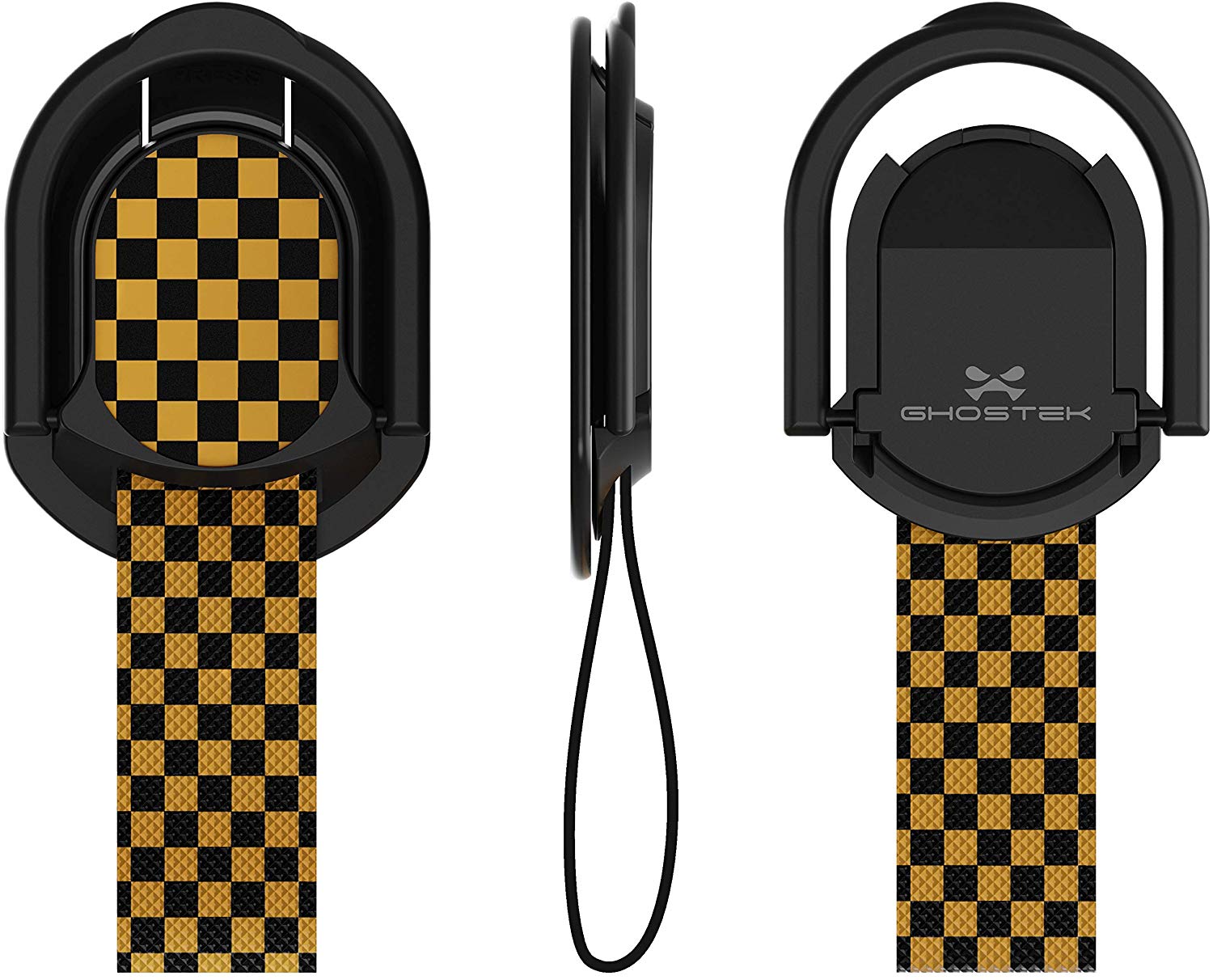 Ghostek Loop Phone Ring Holder Strap with Stand and Smartphone Car Holder Magnet Cute iPhone Grips for Women Perfect for Taking Selfies Removable for Wireless Charging Compatible - (Floral Fuchsia)