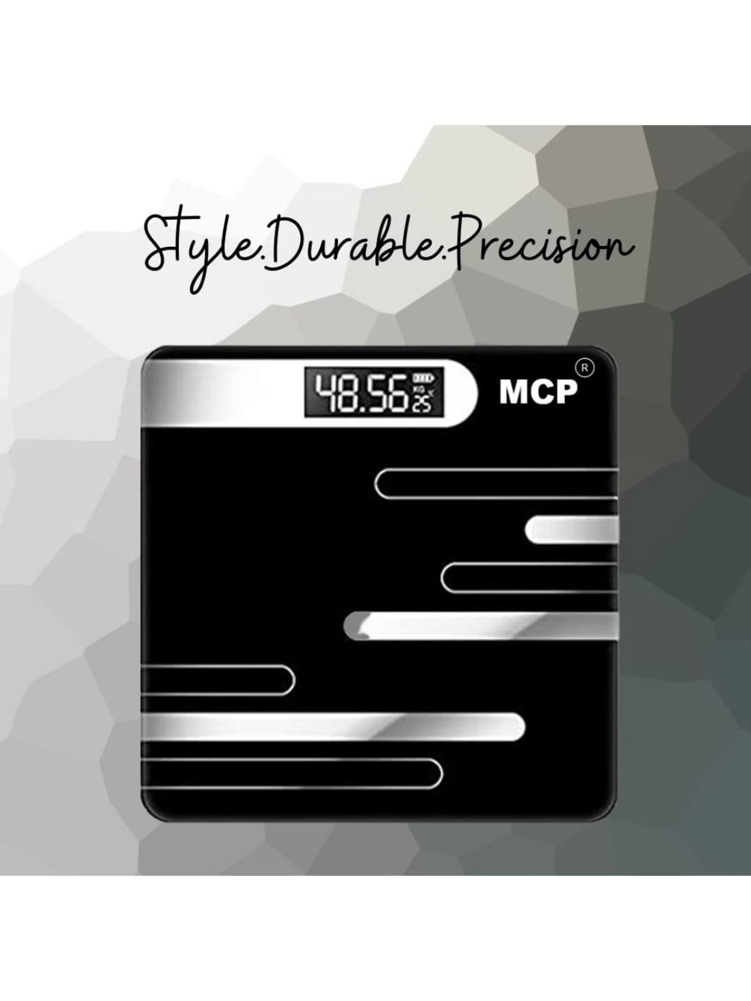 MCP Personal Digital Weighing Scale with Step On Technology (Black)