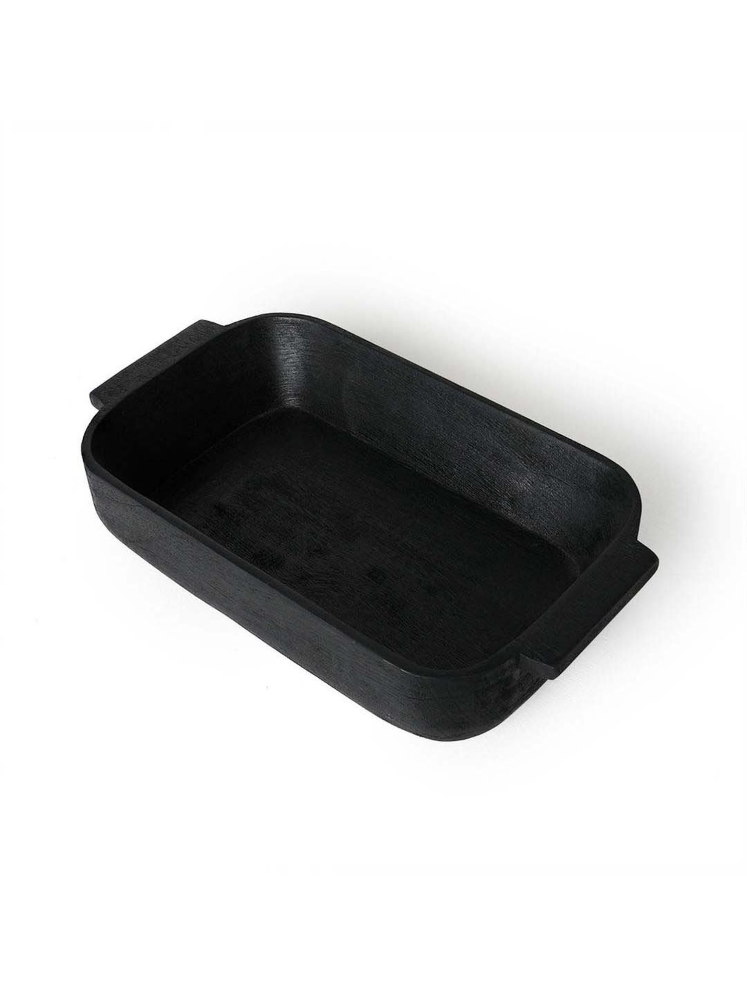 ellementry Onyx Brown Mango Wood Basket - Set of 1