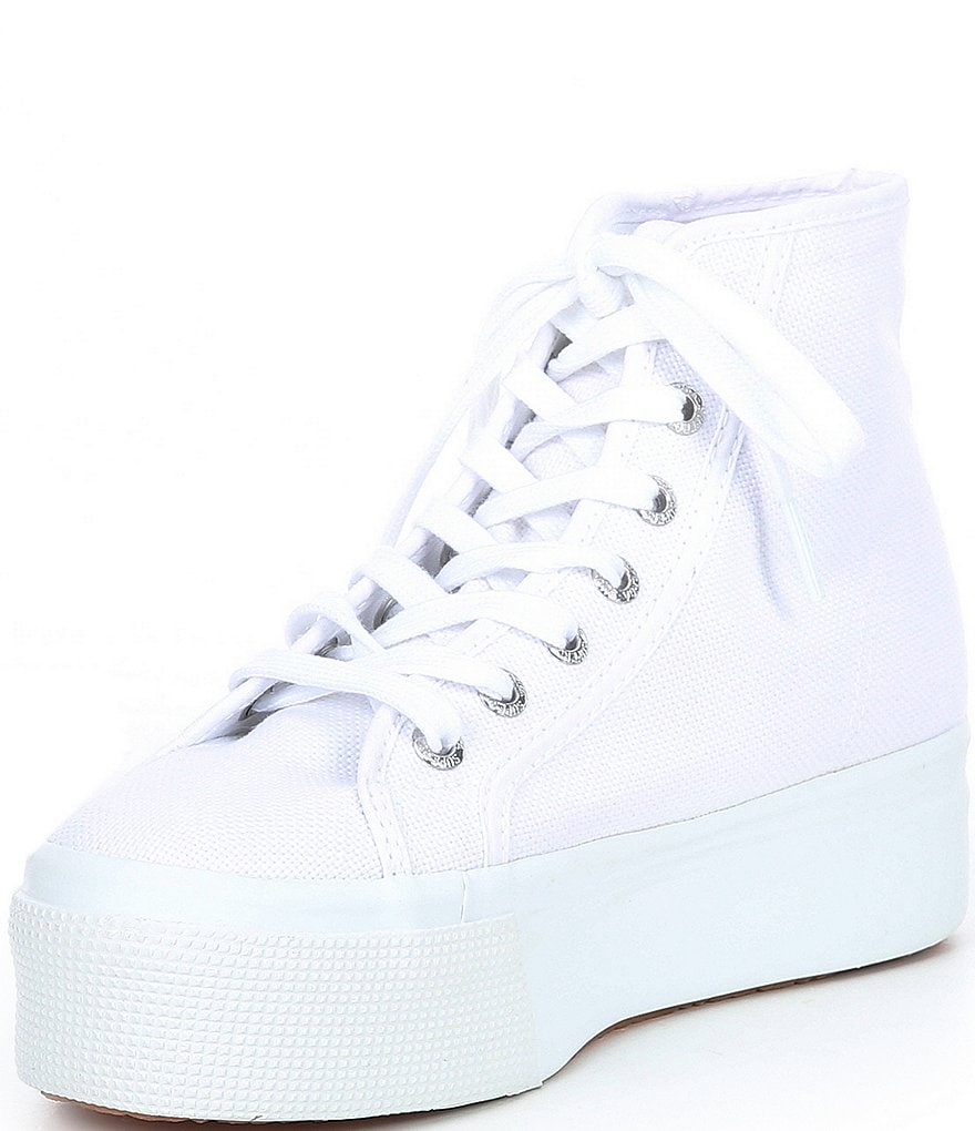 Superga Women's 2705 Canvas High Top Flatform Lace-Up Sneakers