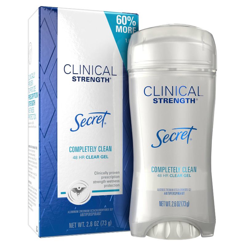 Secret Clinical Strength Completely Clean Clear Gel Antiperspirant & Deodorant - 2.6oz