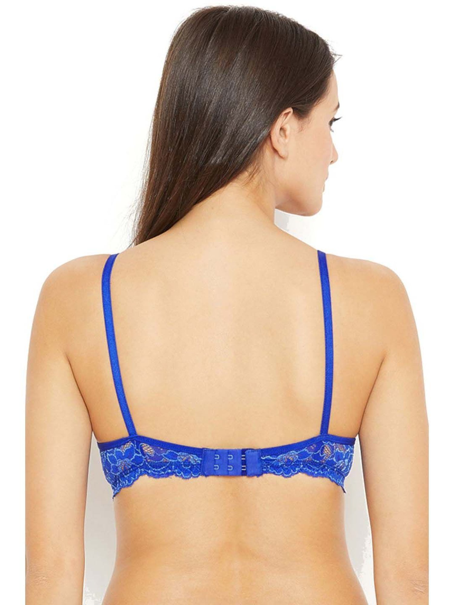 N-Gal Blue & Pink Lace Work Everyday Bras - Pack Of 2