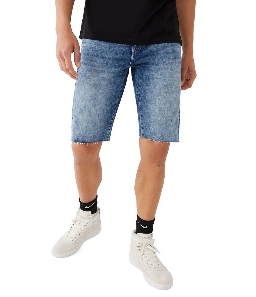 True Religion Ricky No-Flap 13#double; Inseam Denim Shorts