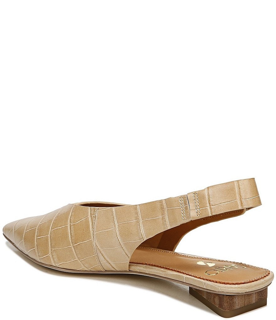 Sarto by Franco Sarto Grayson Croco Print Leather Slingback Flats