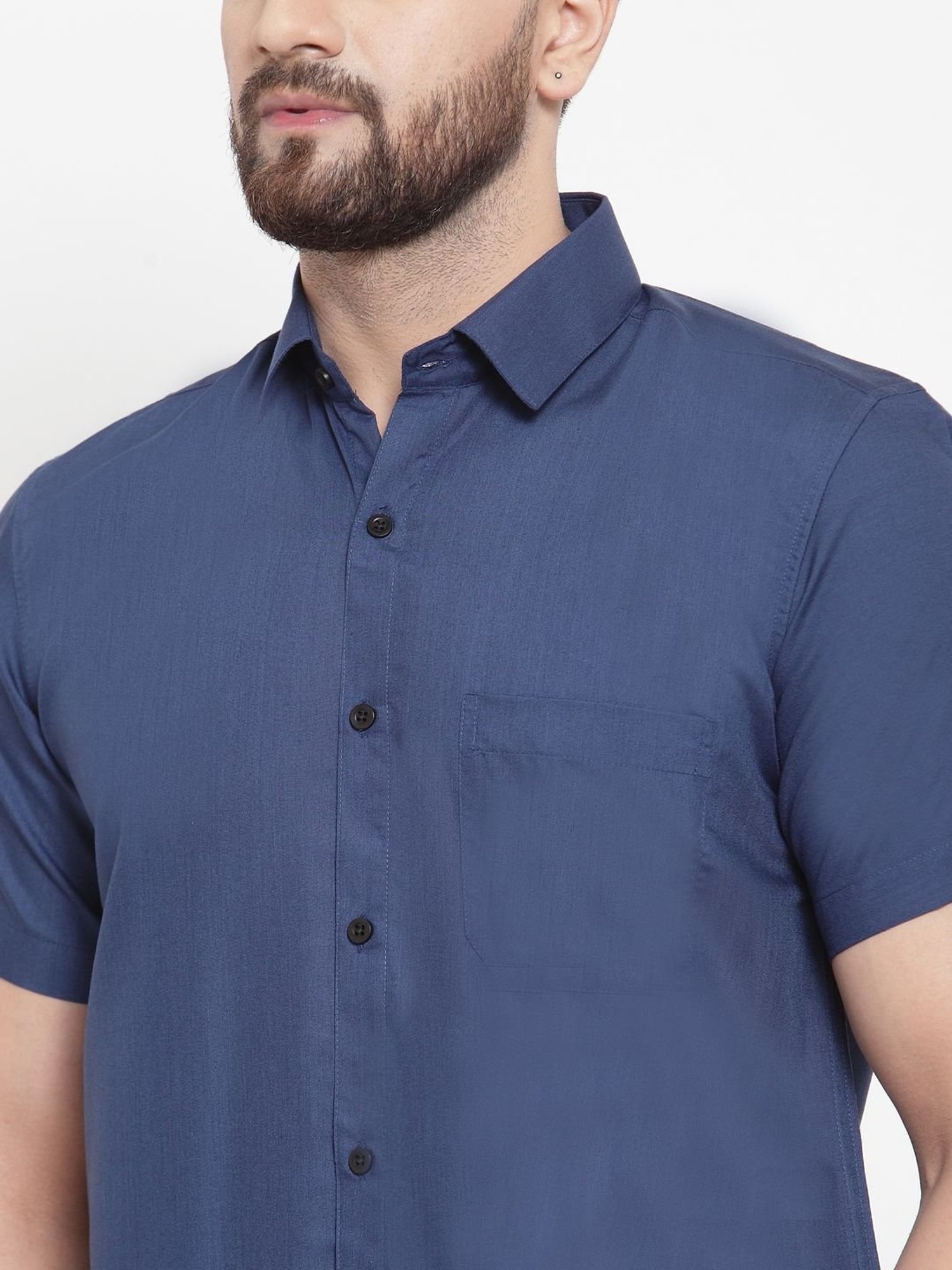 Jainish Blue Regular Fit Shirt