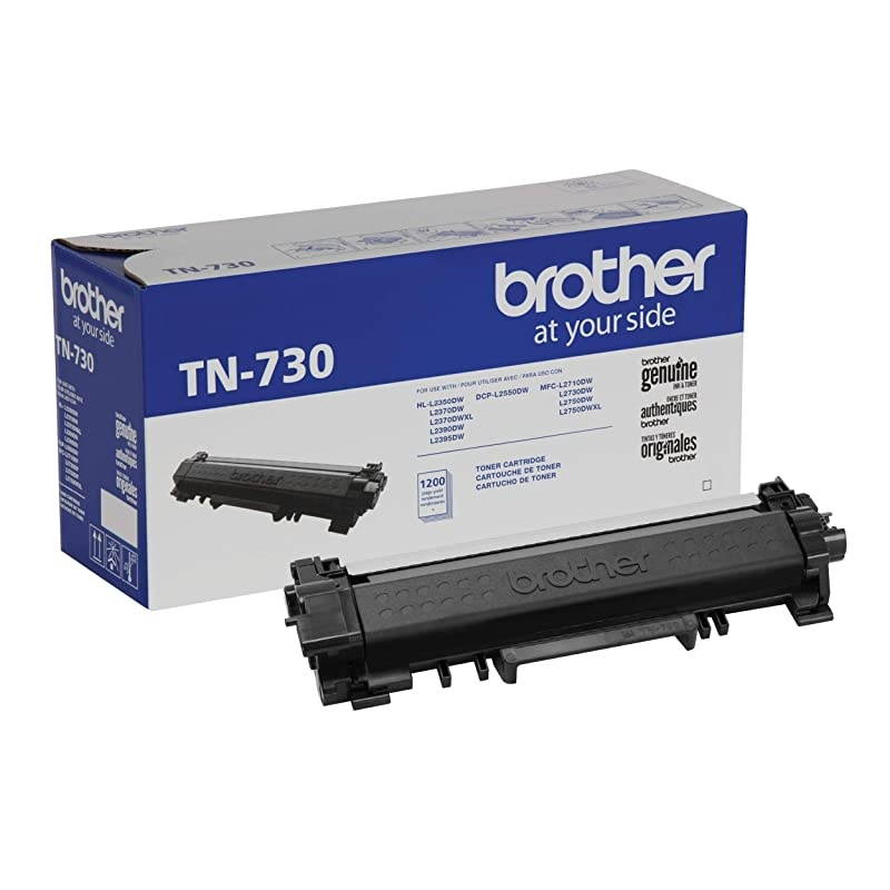 Genuine Standard Yield Toner Cartridge TN730 Replacement Black Toner Page Yield Up To 1200 Pages  Dash Replenishment Cartridge