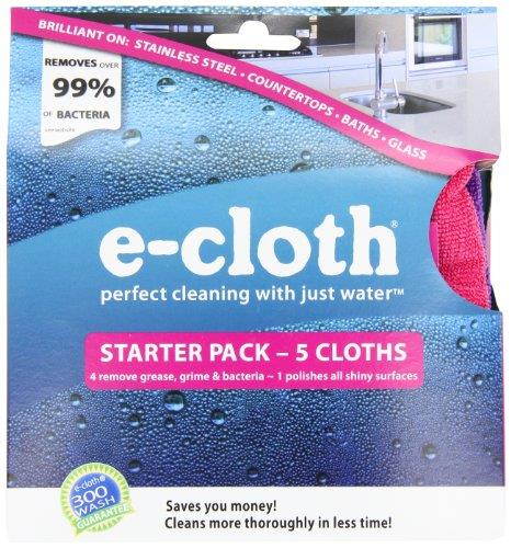 E-Cloth 1137991 Starter Cloth Pack 5 Pack
