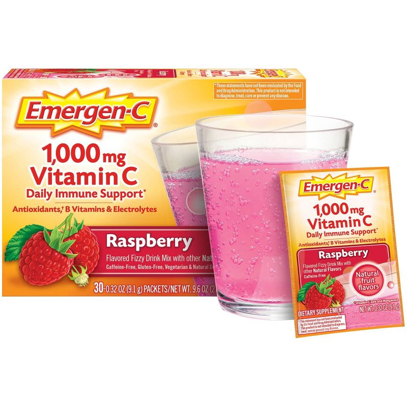 Emergen-C Vitamin C Dietary Supplement Drink Mix - Raspberry - 30ct