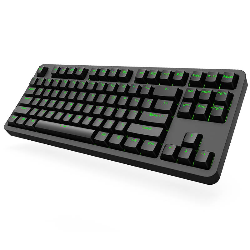 Fuhlen G87 All Non-conflicting Keys, 9 Backlit LED Light Modes, Cool Exterior Wired  Cherry Red Mechanical  Keyboard, 50Million Times Keystrokes Lifespan-Black
