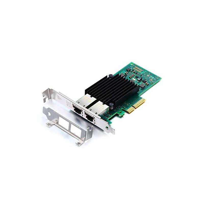 PCI-E Network Interface Card (NIC), Compare to Intel X550-T2, Dual RJ45 Ports, PCI Express 3.0 X4, Server LAN Adapter NIC for Windows/Linux/Freebsd/VMware