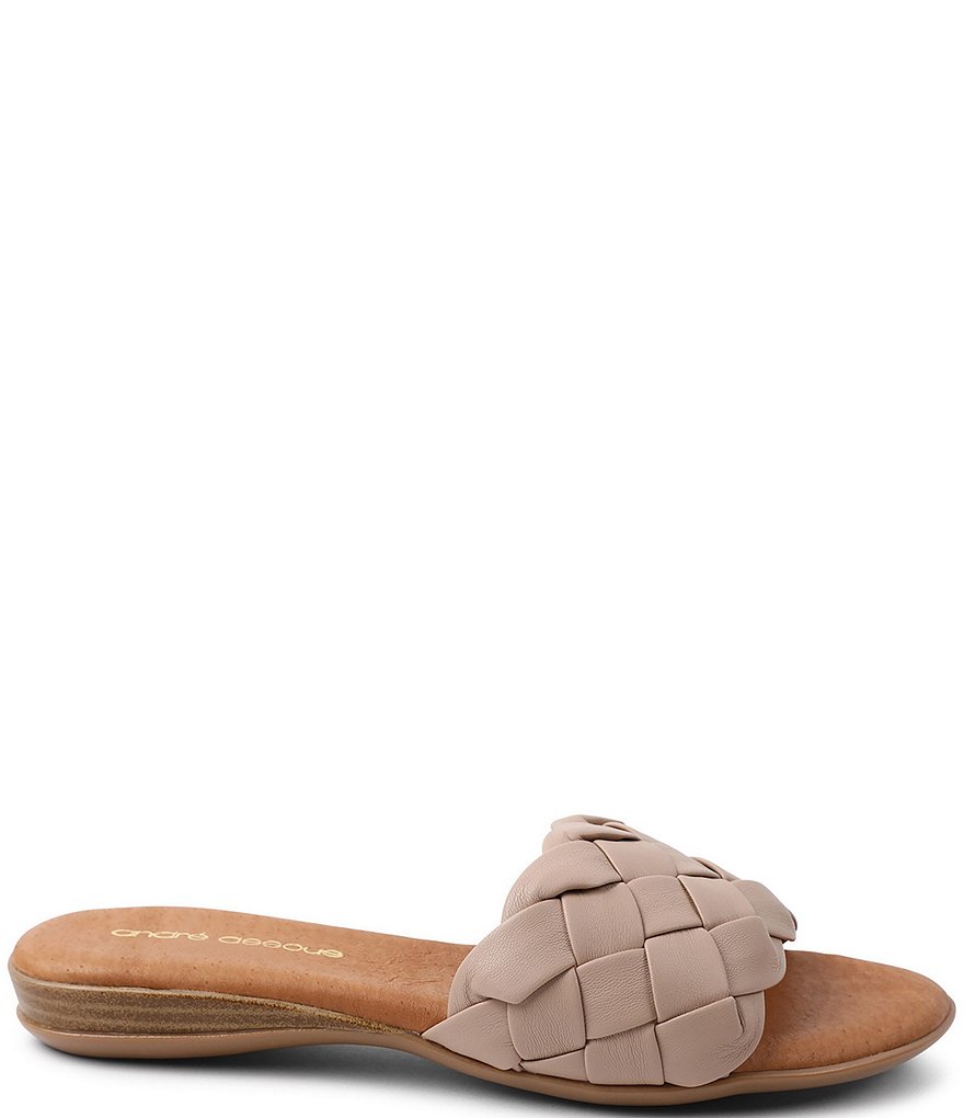 Andre Assous Nicki Featherweights&trade; Woven Leather Slide Sandals