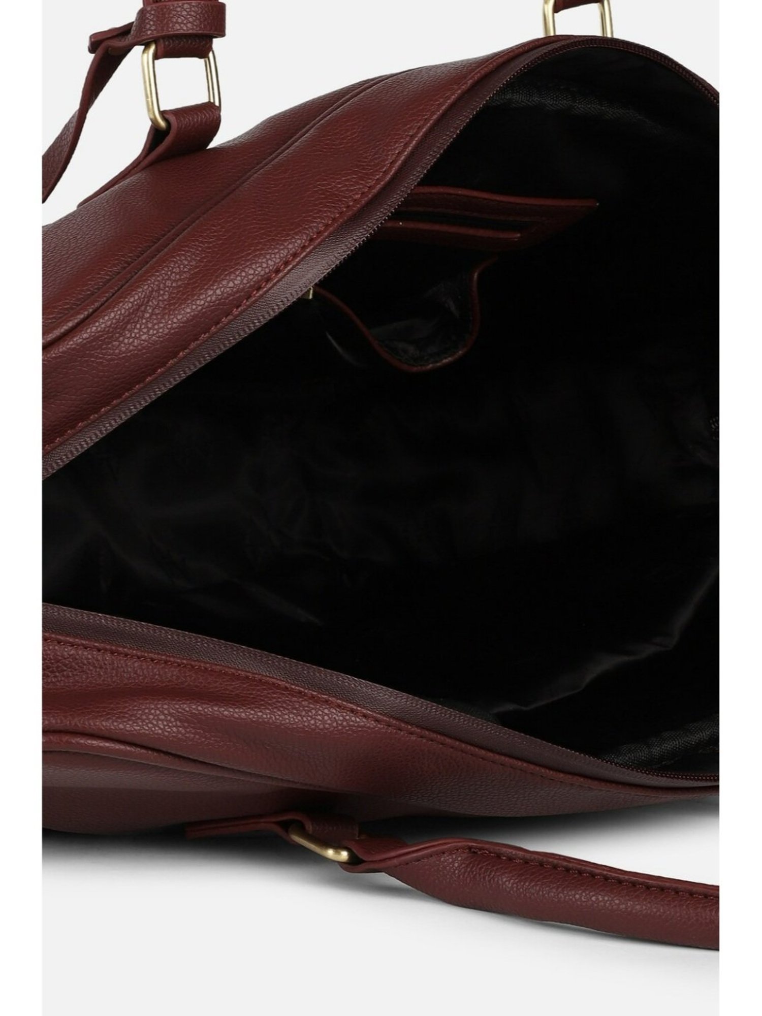 Van Heusen Brown Solid Handbag