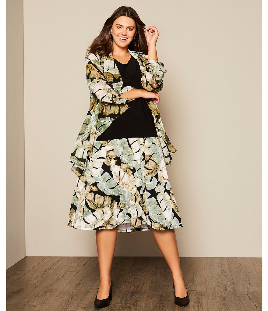 Intro Plus Size Activeease Drawstring Faux Wrap Skort