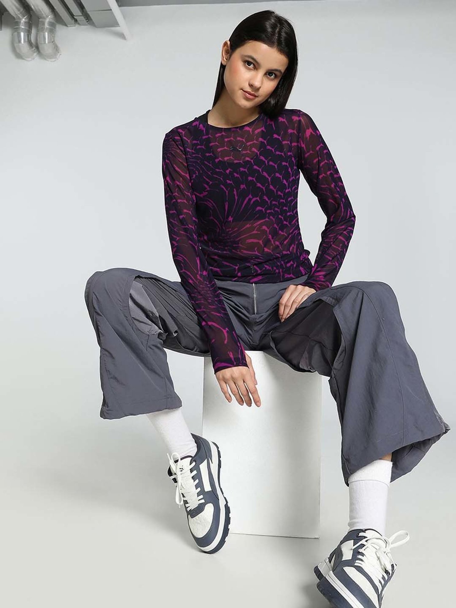 Puma Midnight Plum Printed Top