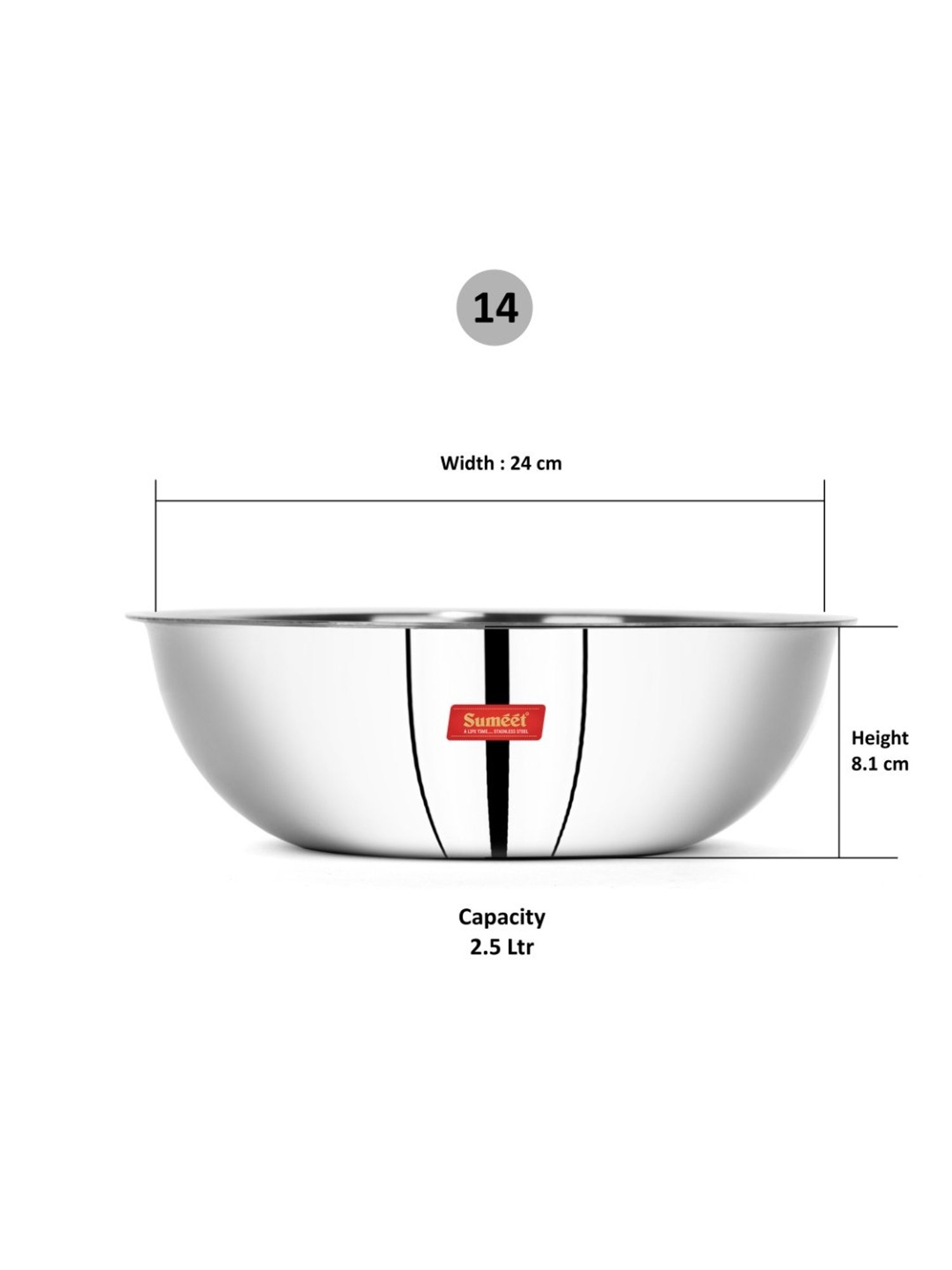 JUDGE Everyday Black Aluminium 20 cm Deep Appachatty With Lid (0.8 L)