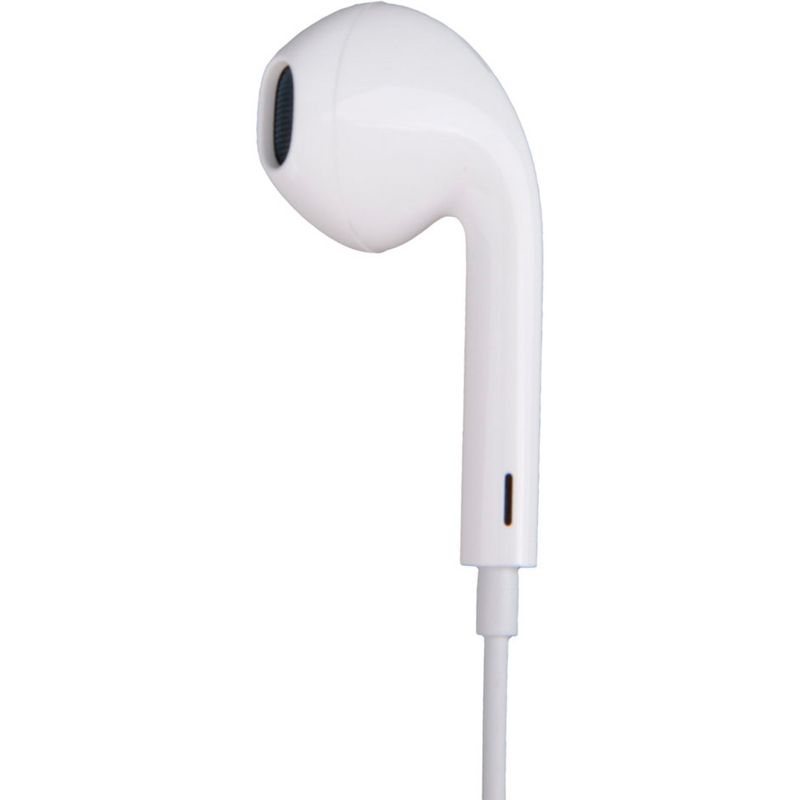 4XEM White Earpod Earphones For Apple iPhone/iPod/iPad - Stereo - White - Mini-phone - Wired - Earbud - Binaural - In-ear
