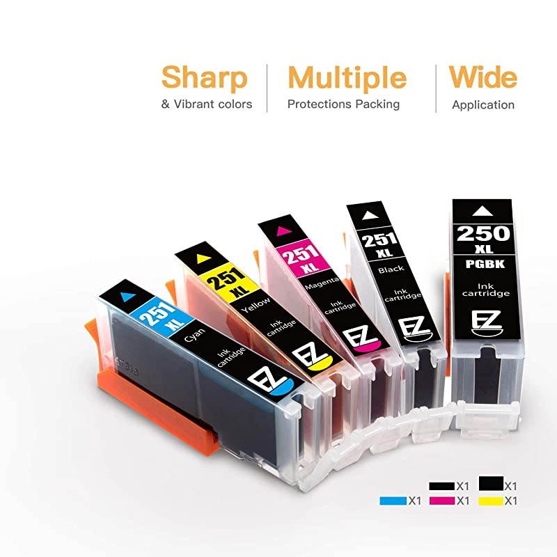 TM) Compatible Ink Cartridge Replacement for Canon PGI-250XL PGI 250 XL to use with PIXMA MX922 MX722 MG5420 MG5520 MG5620 MG6320 MG6420 MG6620 MG7120 MG7520 iP8720 (Large Black) 4 Pack