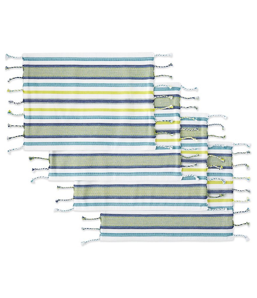 Fiesta Cool Woven Tassle 13#double; Placemats, Set of 4