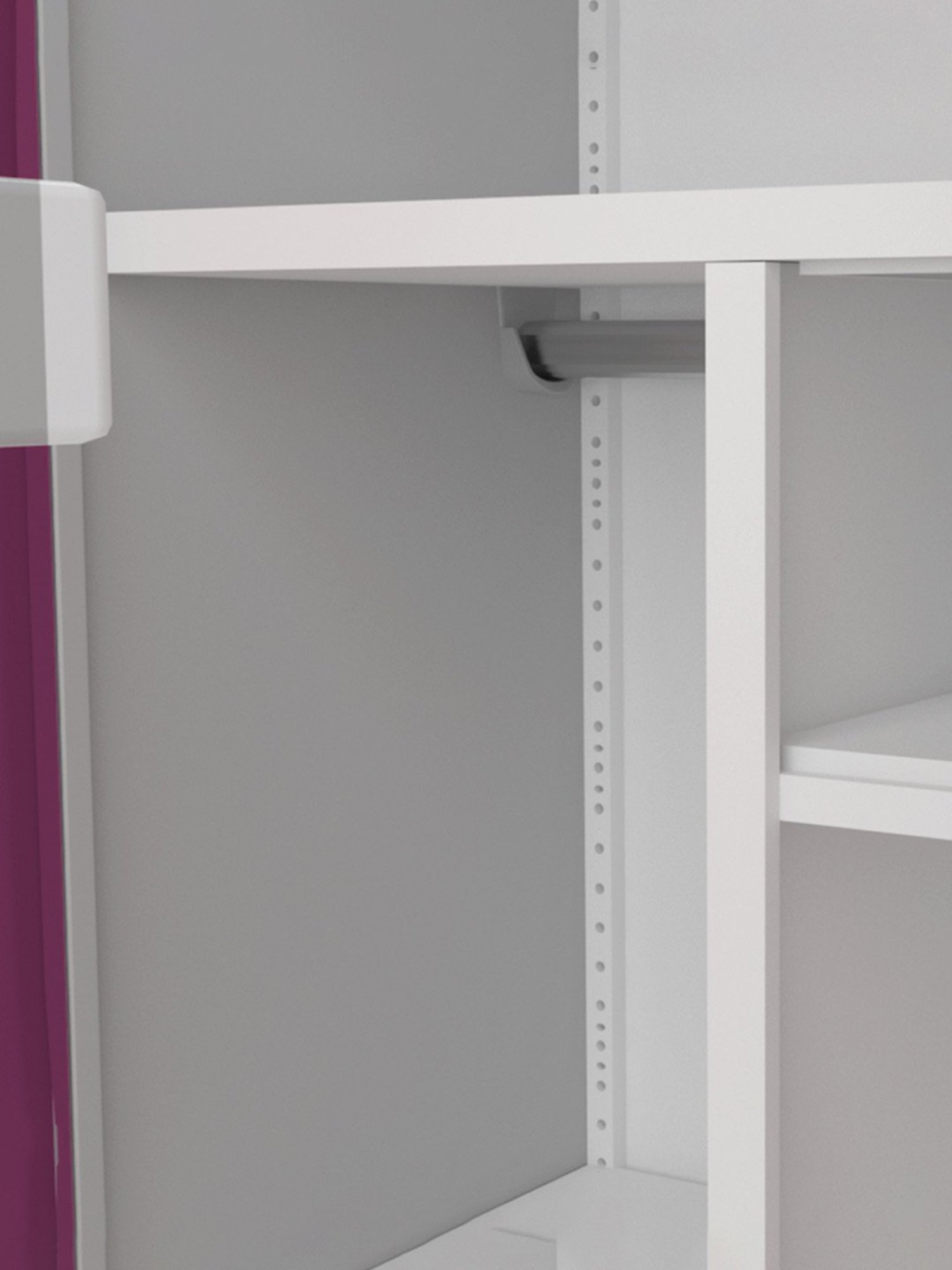 Godrej Interio Slimline Blend 3-Door Almirah, Textured Purple (1-Year Warranty, 1 Locker, 3 Drawers)