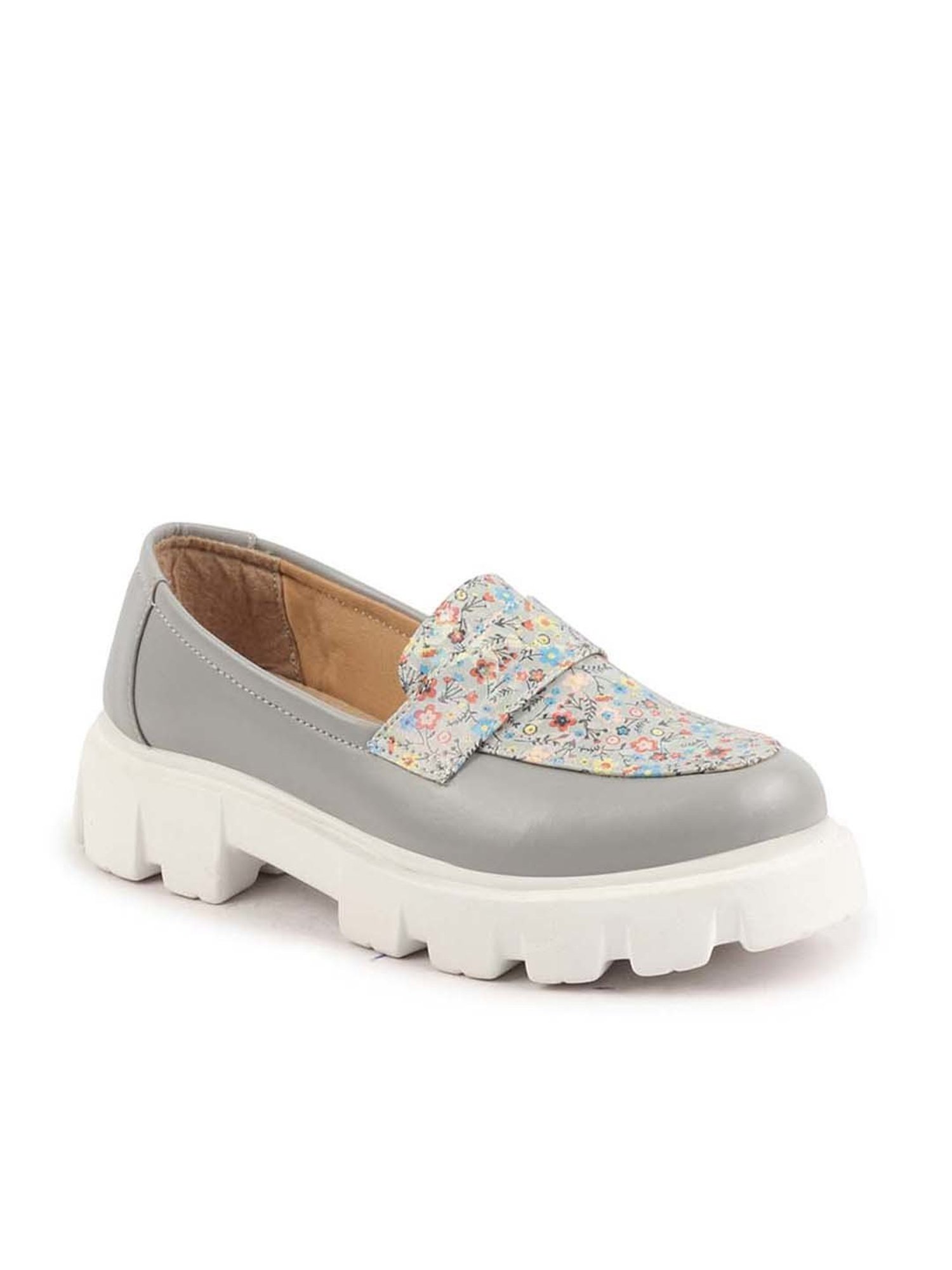 Fausto Women's Grey Casual Loafers