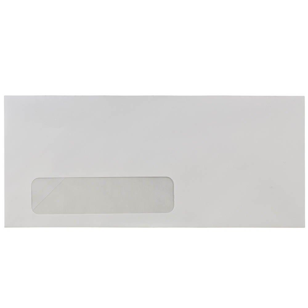 JAM PAPER #10 Business Commercial Window Envelopes - 4 1/8 x 9 1/2 - White - 100/Pack