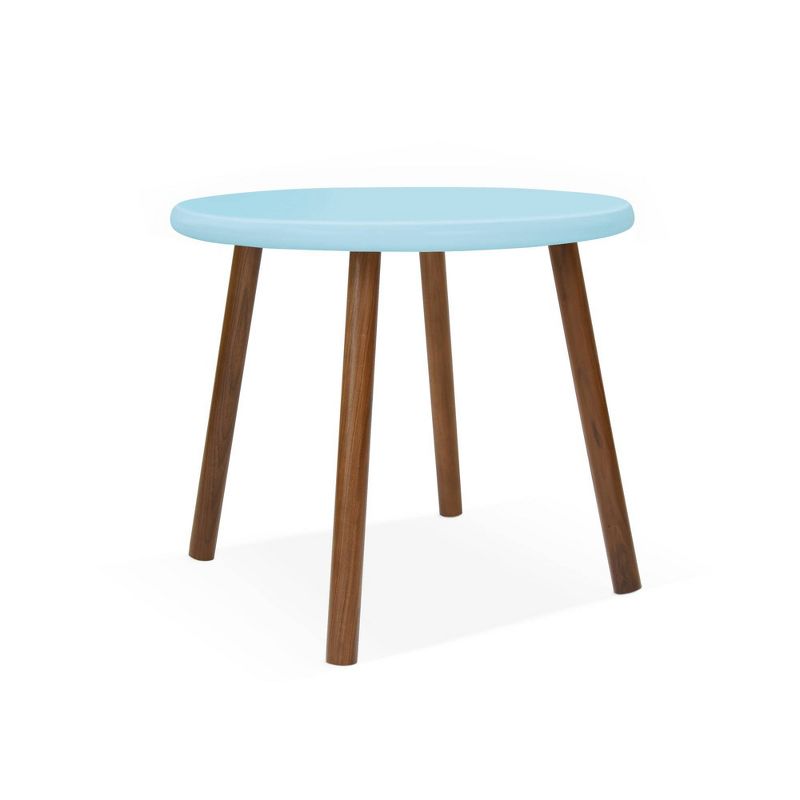 30" Peewee Round Kids' Table Walnut/Sky Blue - Nico & Yeye