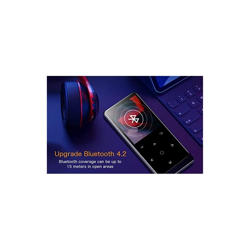 32GB MP3 Player  MP3 Player with Bluetooth Music Player with FM Radio Recording 24 Screen HiFi Lossless Sound Support up to 64GB ExpansionHeadphones Sport Armband Included