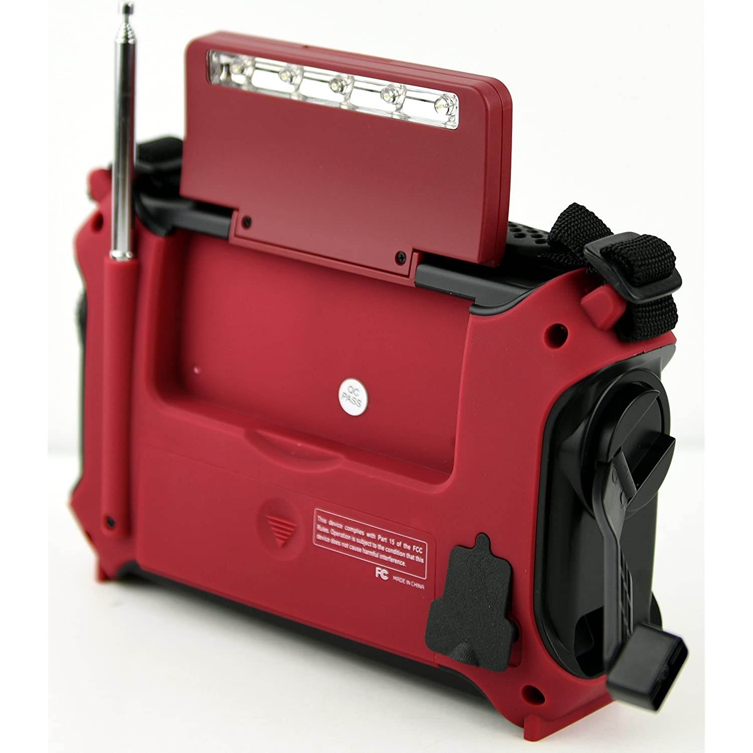 Kaito KA500RED 5-Way Powered Emergency AM/FM/SW Weather Alert Radio, Red