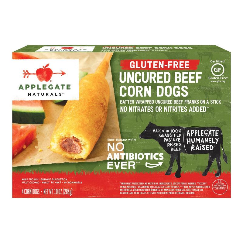 Applegate Gluten Free Uncured Beef Corn Dogs - 10oz