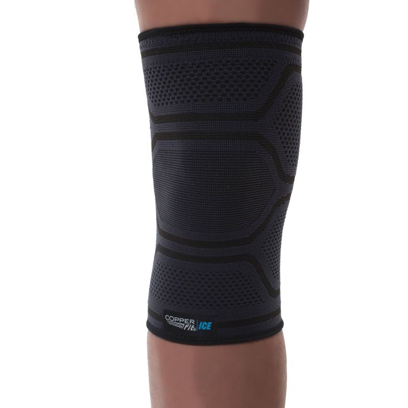 Copper Fit Ice Knee Sleeve Infused with Cooling Action and Menthol - L/XL