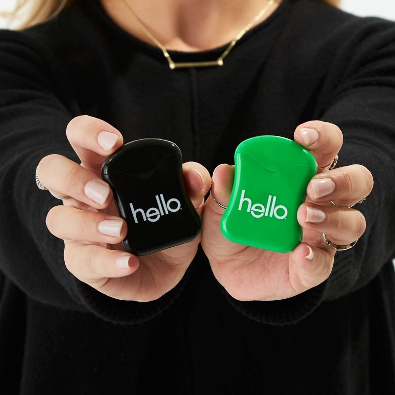hello Activated Charcoal Infused Floss Natural Peppermint Flavor - Trial Size - 50m